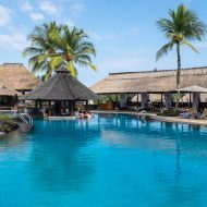 Tropical beach vacation resort with pool and swim up bar - Edgewood Travel
