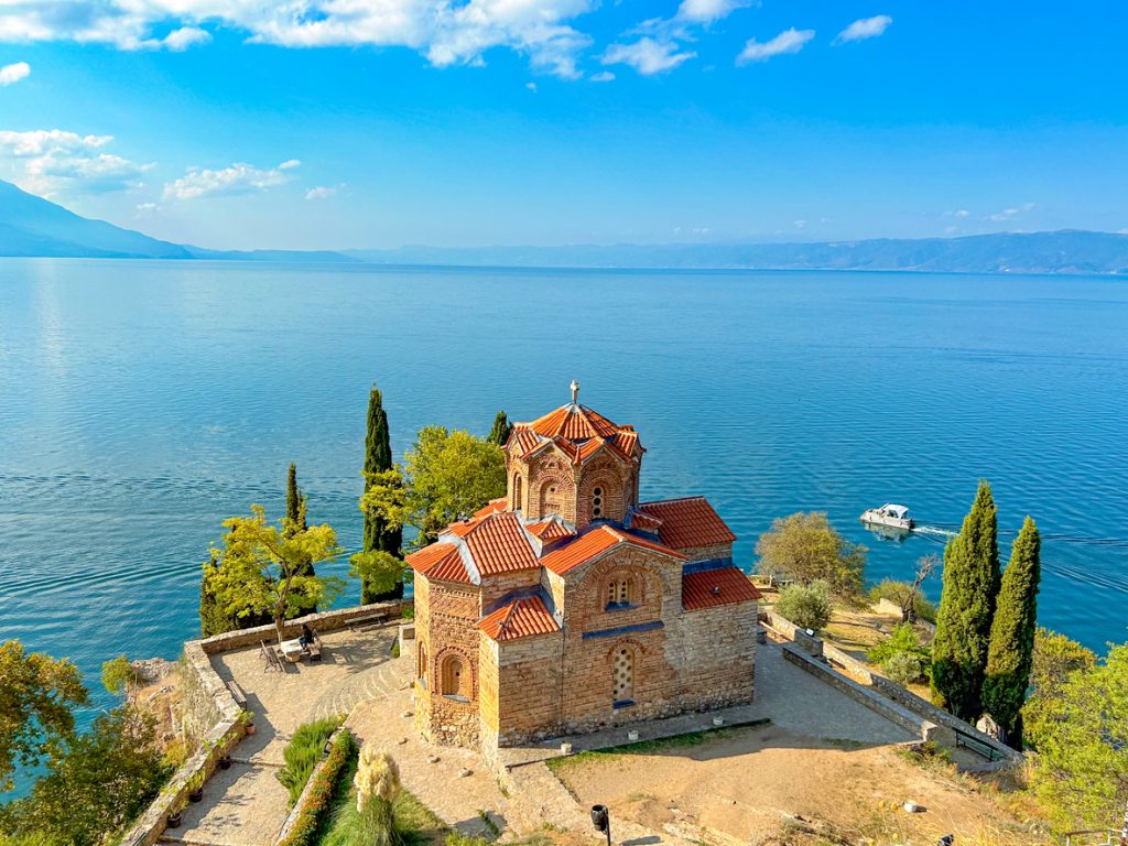 Lake Ohrid, Church of St. John at Kaneo, North Macedonia - Edgewood Travel